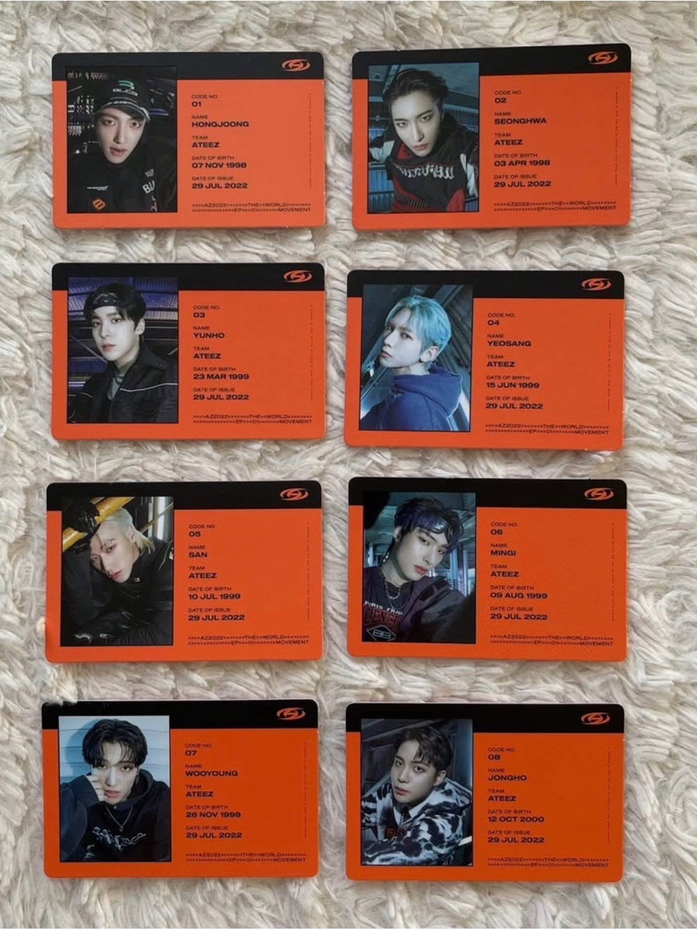 Ateez ID Photocards Z